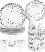 Image result for Silver Party Plates