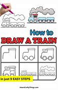 Image result for 10 Easy Steps On Hoe to Draw a Train