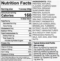 Image result for Vega Sport Protein Powder Nutrition Facts