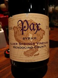 Image result for Pax Syrah Alder Springs