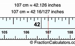 Image result for 107 Cm to Inches