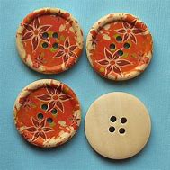 Image result for 30Mm Black Wooden Buttons with Painted Daisy On Front
