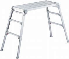 Image result for Adjustable Work Platform Ladder