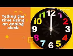 Image result for Telling Time Analog Clock