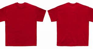 Image result for Red Plain T-Shirt Front and Back