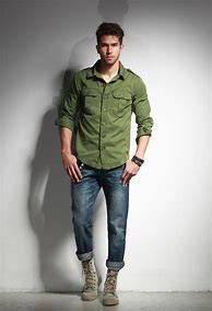 Image result for Smart Casual Men Jeans Brown Shoes