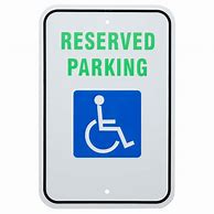 Image result for Handicap Reserved Parking Sign