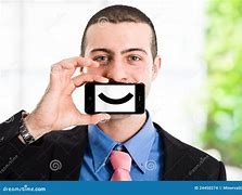 Image result for Smiling Person with Phone