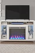 Image result for White TV Stand with Fireplace for 65 Inch TV