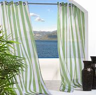 Image result for Green Striped Curtains