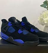 Image result for Blue and Black Jordan 4S