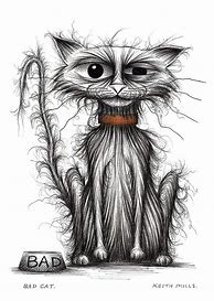 Image result for Bad Cat Drawing