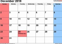 Image result for December 2018 Calendar Printable