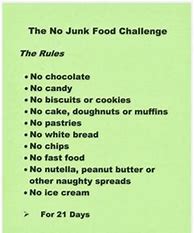 Image result for 30-Day No Junk Food Challenge