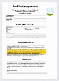 Image result for Food Vendor Contract Forms
