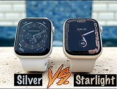 Image result for Apple Watch Starlight vs Silver