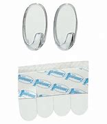Image result for Clear Plastic Self Adhesive Hooks