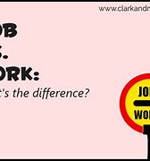 Image result for Difference Between Job and Work