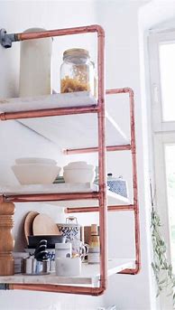 Image result for Copper Pipe Shelves