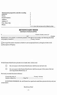 Image result for Printable Beneficiary Deed