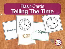 Image result for Time Flash Cards