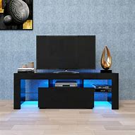 Image result for Black LED TV Stand