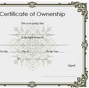 Image result for Certificate of Ownership Template