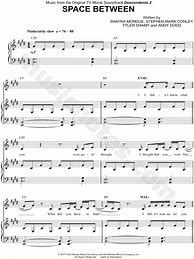 Image result for Space Between Piano Accompnied Sheet Music
