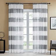 Image result for Horizontal Striped Sheer Curtains