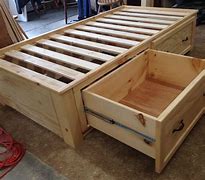 Image result for Bed Frame with Storage Drawers Plans