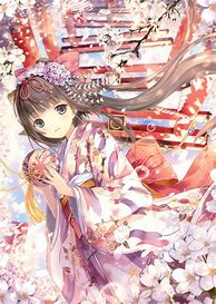 Image result for Anime Girl Dress Flowers