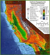 Image result for California Physical Map for Kids