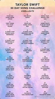 Image result for Taylor Swift 30-Day Song Challenge