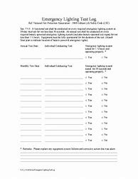 Image result for Emergency Battery Yearly Test Sheet