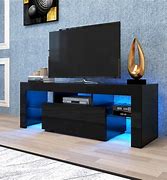 Image result for Black LED TV Stand