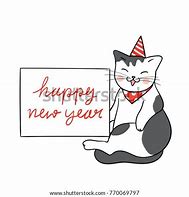 Image result for Happy New Year Cat Cartoon