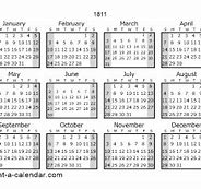 Image result for 1811 Calendar