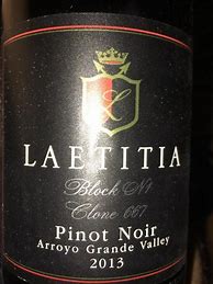 Image result for Laetitia Pinot Noir Black Label Block P3 Clone 828