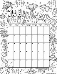 Image result for June Calendar Coloring Page