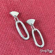 Image result for Paper Clip Earrings Silver