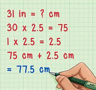 Image result for Formula to Convert Inches to Cm
