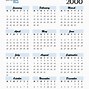 Image result for 2000 Calendar with Holidays
