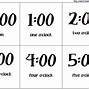 Image result for Hour O Clock Cards