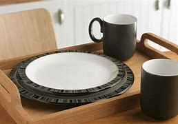 Image result for Black and White Swirl Dishes