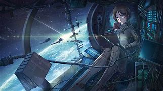 Image result for Anime Space Station Outside