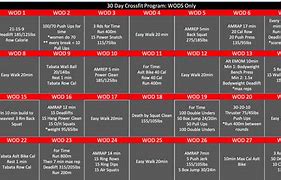Image result for CrossFit 30-Day Workout Schedule