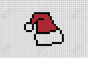 Image result for Christmas Hat Pixel Art