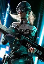 Image result for Cyberpunk Police Officer