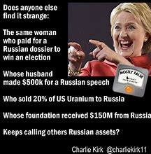Image result for Hillary and Putin Memes