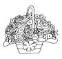 Image result for Cartoon Flower Basket